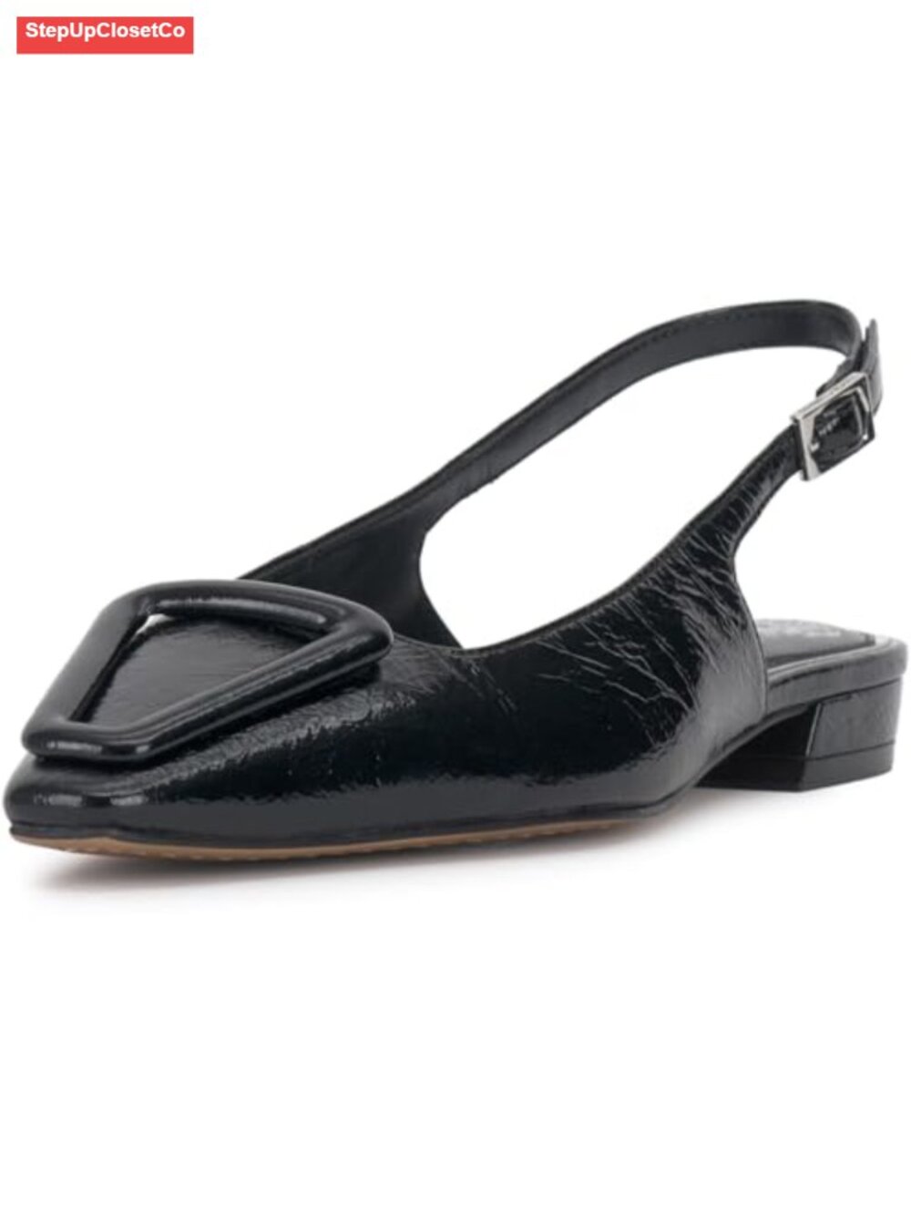 Vince Camuto Savy Slingback Flat Mule Women's Leather Snip Toe Padded Insole